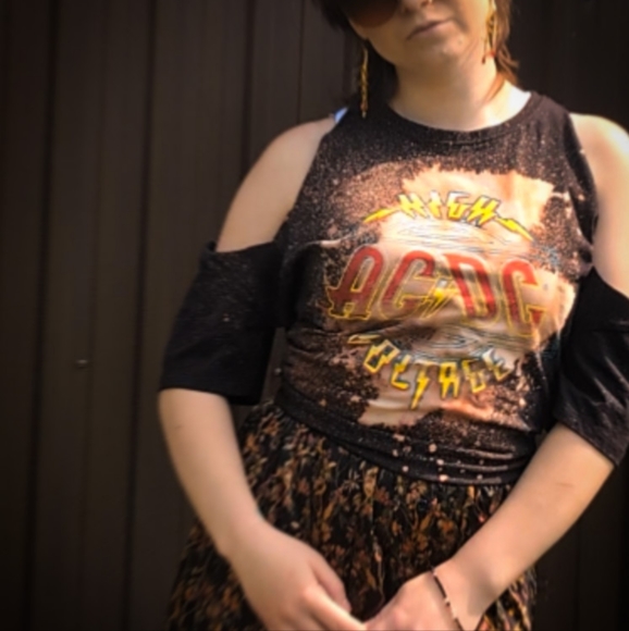 Upcycled AC/DC High Voltage Band Shirt - Picture 2 of 3